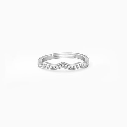 Silver Curvy Wave Ring