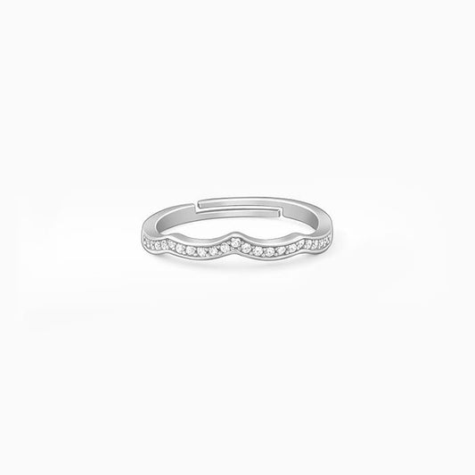 Silver Curvy Wave Ring