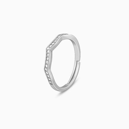 Silver Curvy Wave Ring