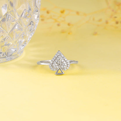 Silver Spade Ring