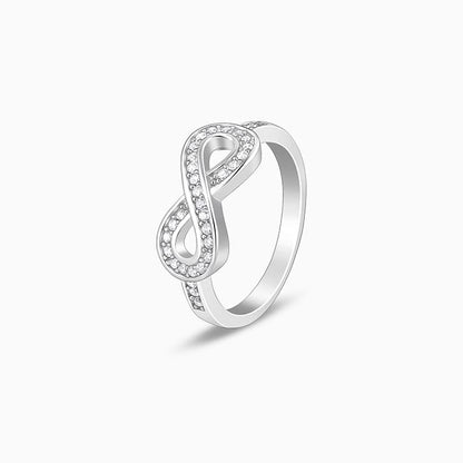 Silver Zircon Eternal Shine Inifnity Ring