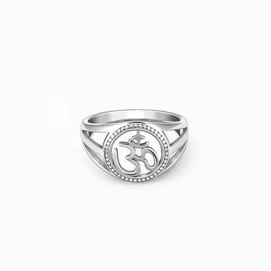 Silver Om Vibe Ring For Him