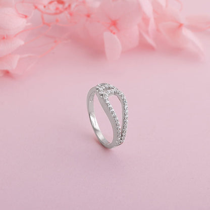 Silver Trailing Loop Ring