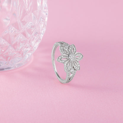 Silver Flower Of The Field Ring