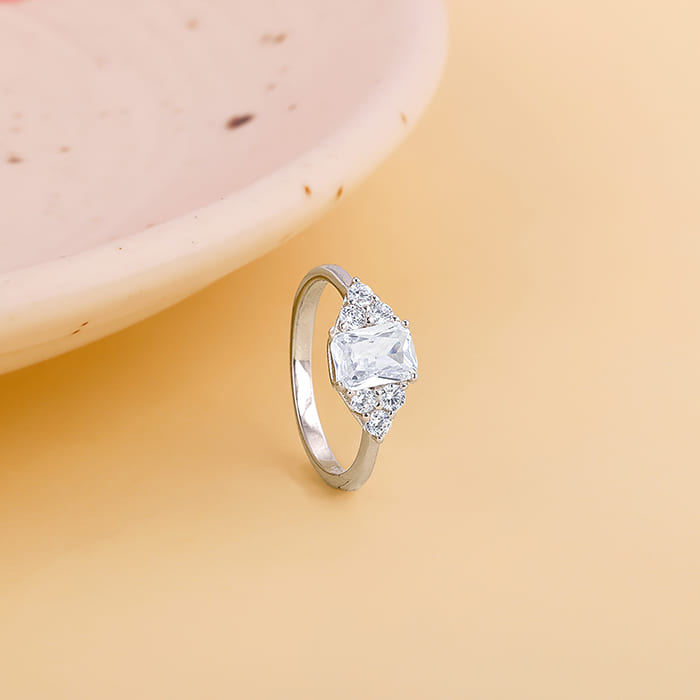 Silver Baguette Perfection Ring