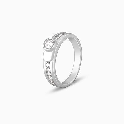 Silver Moon Tail Ring