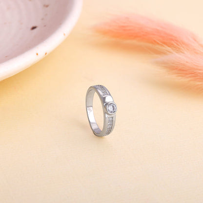 Silver Moon Tail Ring