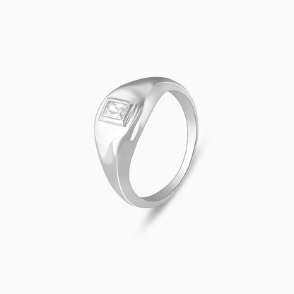 Silver Bezel Signet Ring