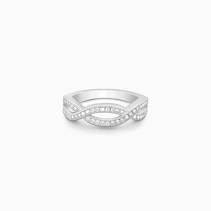 Silver Celtic Zirconia Ring