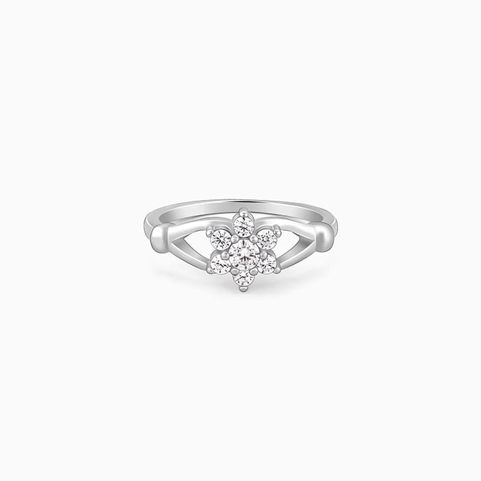 Silver Geranium Ring