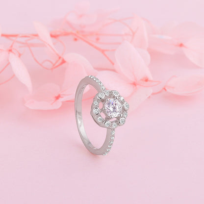 Silver Zirconia Hexagon Ring