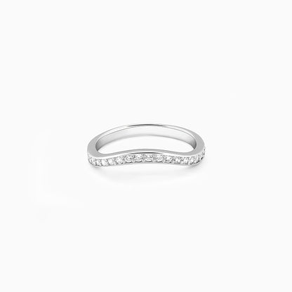 Silver Wave Curve Ring