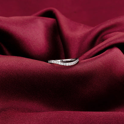 Silver Wave Curve Ring