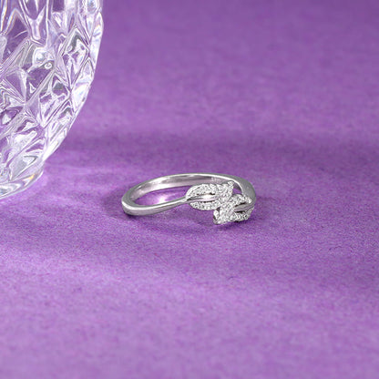 Silver Be-Leaf Me Ring