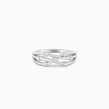 Silver Waved Ring