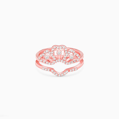 Rose Gold Floral Eye Bright Ring