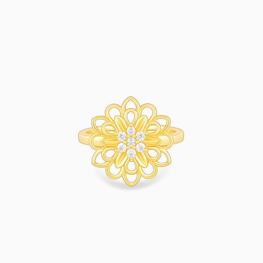 Golden Blooming Flower Ring