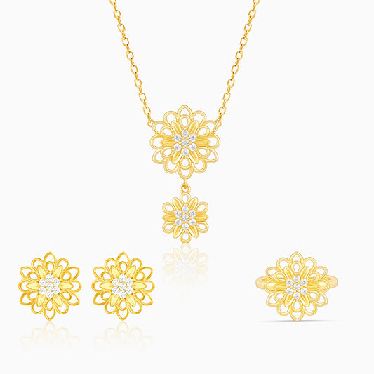 Golden Blooming Flower Set