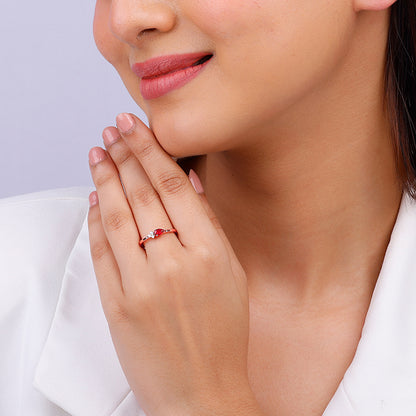 Rose Gold Majestic Pear Ring