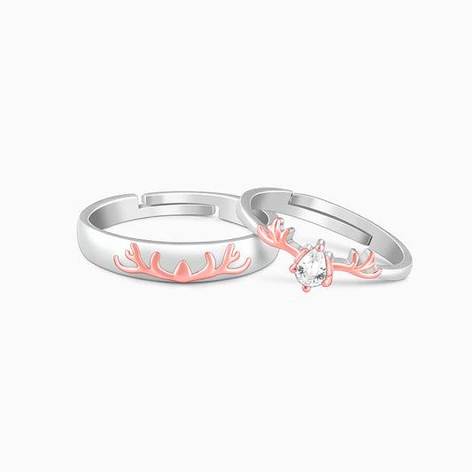 Buy Gold Deer Unique Couple Rings for Engagement at Best Price