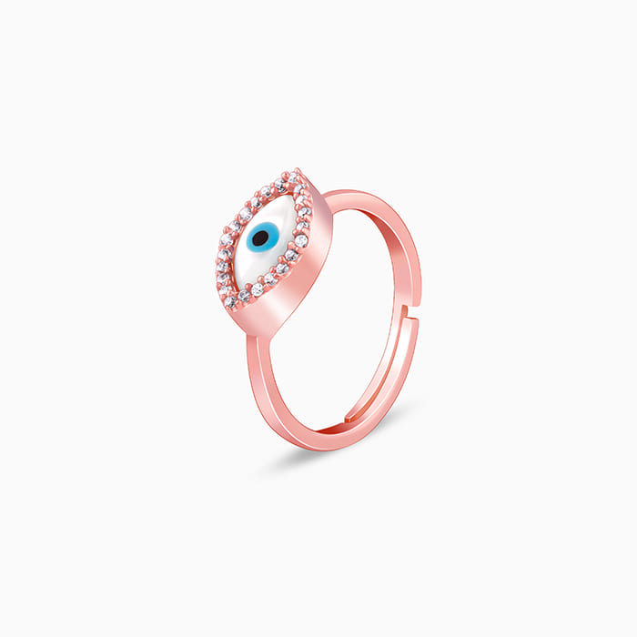 Rose Gold Evil Eye Ring