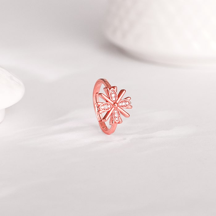 Rose Gold Floral Dreams Ring