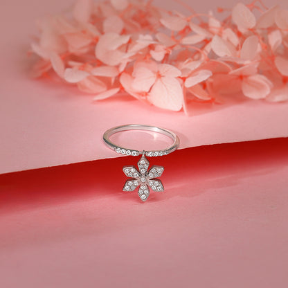 Silver White Musli Flip Ring