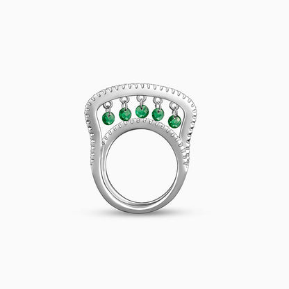 Silver Fresh Green Ring