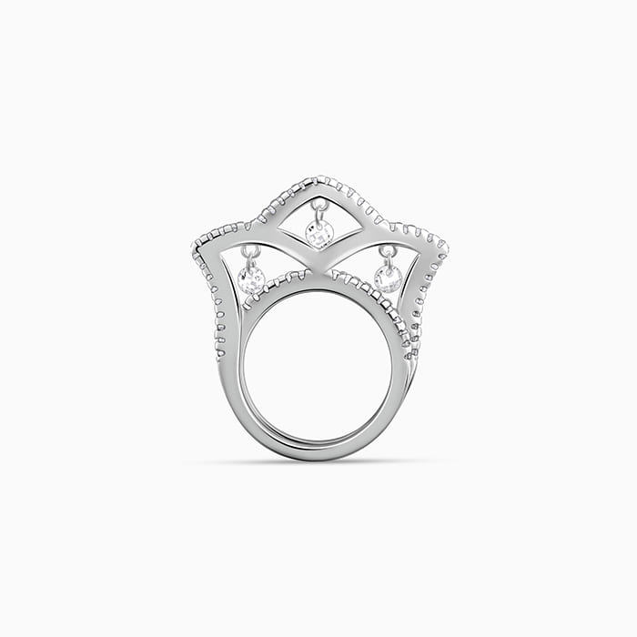 Silver Regal Crown Ring