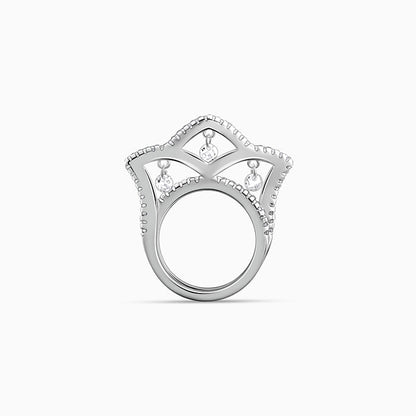 Silver Regal Crown Ring