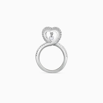 Silver Heart's Glow Ring