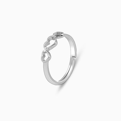 Silver Gleaming Love Ring