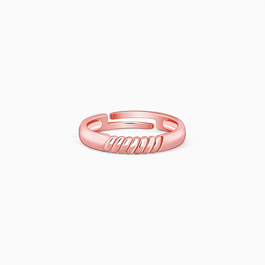 Rose Gold Rope Ring