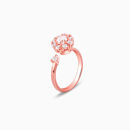 Rose Gold Flower Twist Ring