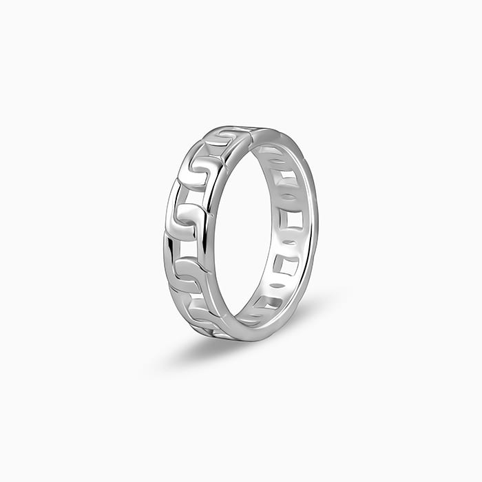 Silver Classic Linking Ring For Him