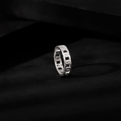 Silver Classic Linking Ring For Him