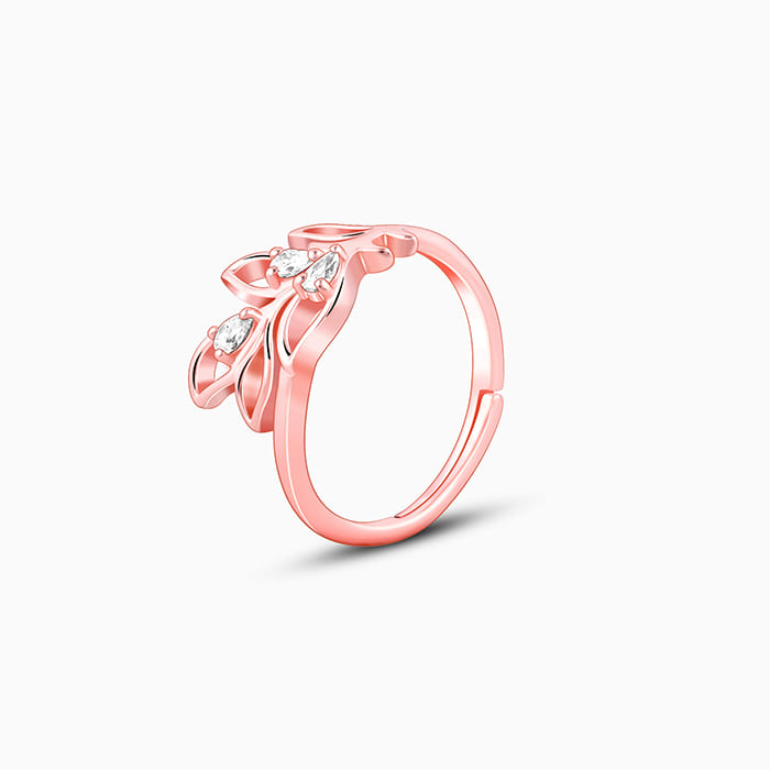 Rose Gold Mor Pankh Ring