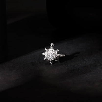 Silver Racy Tortoise Ring For Him