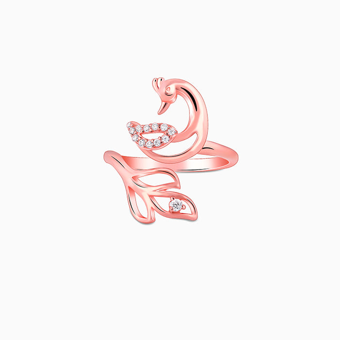 Rose Gold Mohini Mor Ring