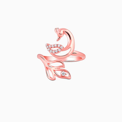 Rose Gold Mohini Mor Ring