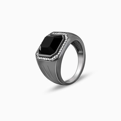 black rhodium ring for men