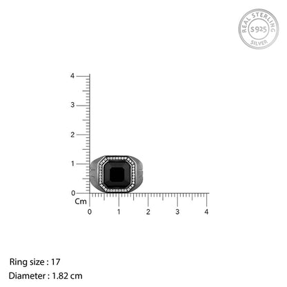 Black Rhodium Reserved Ring For Him