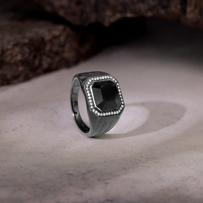 Black Rhodium Reserved Ring For Him