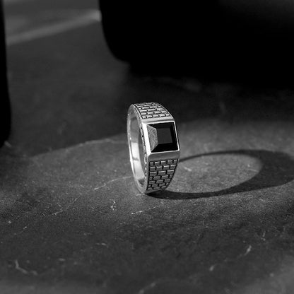 Silver Versatile Square Ring For Him