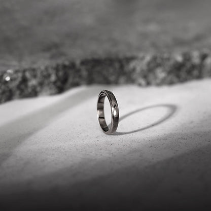 Black Rhodium Solid Band For Him