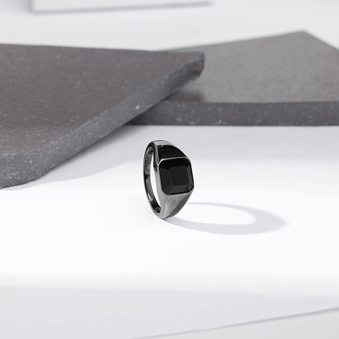 Black Rhodium Truly Bold Ring For Him