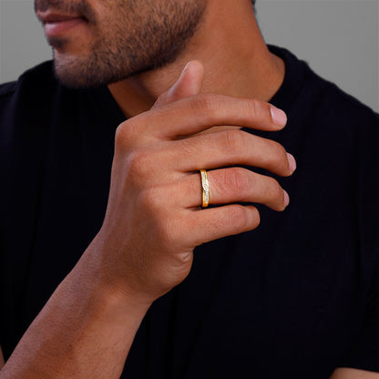 Golden Modest Leader Ring For Him