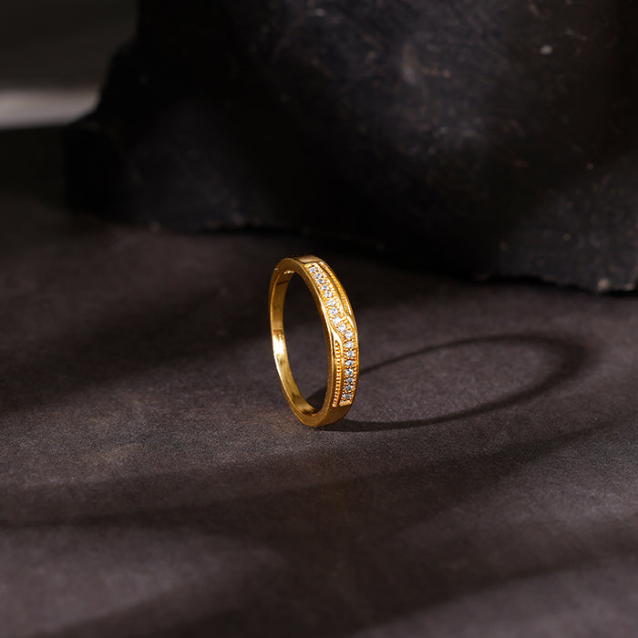 Golden Modest Leader Ring For Him