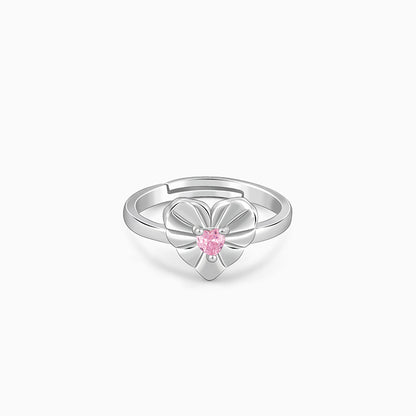 Silver Blushheart Ring