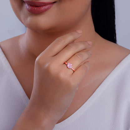 Rose Gold Radiance of Love Ring